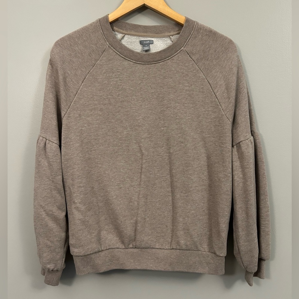 Aerie Women's Taupe Crewneck Sweater medium Drop Sleeve
